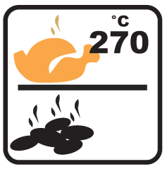 Piktogram priame grilovanie